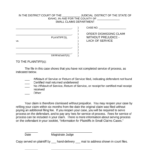 Order Dismissing Claim Without Prejudice Lack Of Service Idaho Form