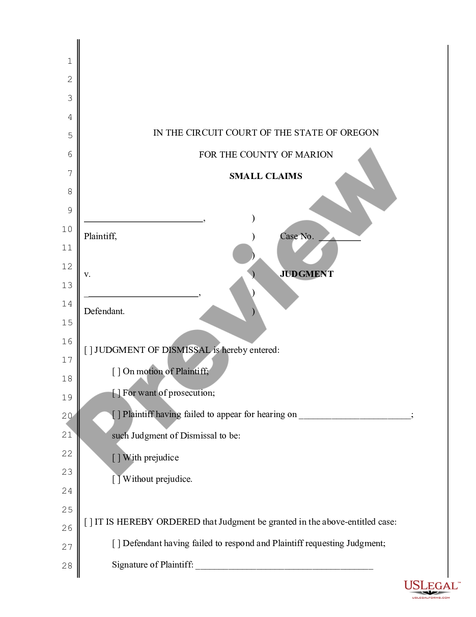 Oregon Court Forms Small Claims - ClaimForms.net