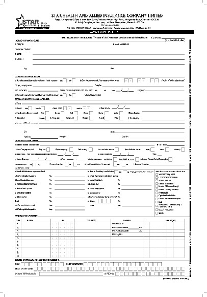 PDF Star Health Insurance Claim Form PDF Download InstaPDF - ClaimForms.net