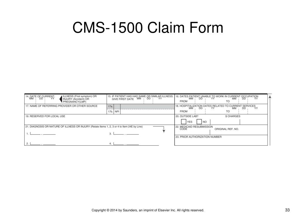 PPT Chapter 21 The Health Insurance Claim Form PowerPoint 