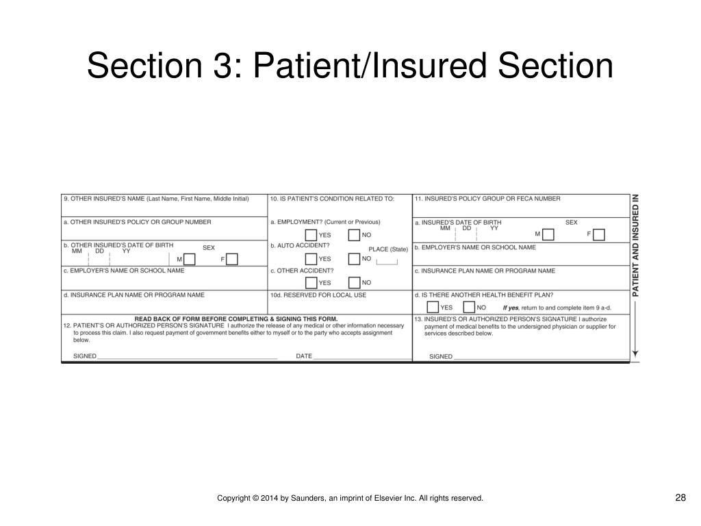 PPT Chapter 21 The Health Insurance Claim Form PowerPoint