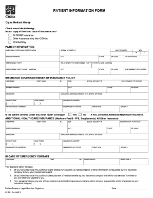 Printable Cigna Behavioral Health Claims Address Edit Fill Out