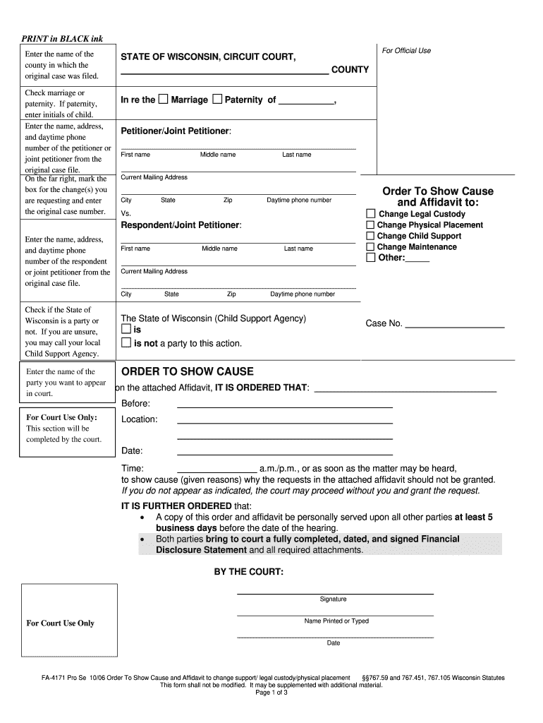 Racine County Family Court Forms Fill Online Printable Fillable