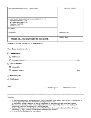 Request To Clerk Small Claims Court Edit Online Fill Print 