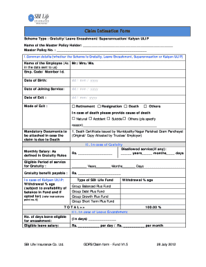 Sbi Life Insurance Death Claim Form Pdf Fill And Sign Printable