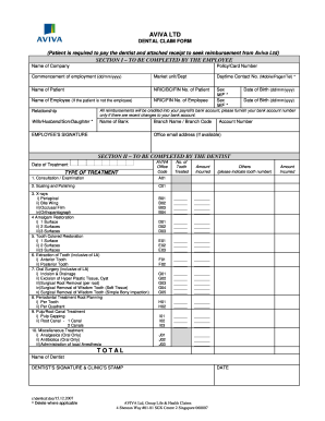 Singapore Aviva Claim Fill Online Printable Fillable Blank PdfFiller