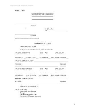 Small Claims Forms Download Philippines 2019 2020 2022 Fill And Sign