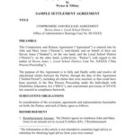 Small Claims Settlement Agreement Template Card Template