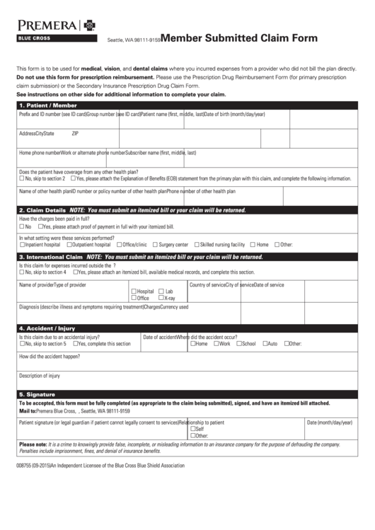 Southern Cross Claim Form Pdf