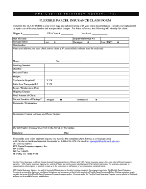 Ups Claim Form Fill Online Printable Fillable Blank PdfFiller