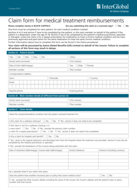 104 Printable Medical Claim Form Templates Fillable Samples In PDF