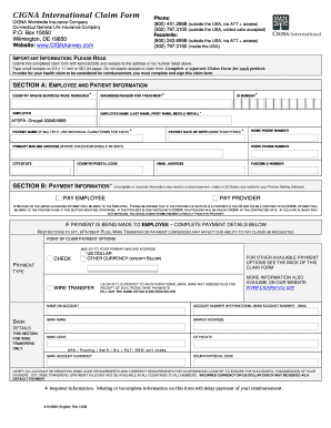 15 Printable Cigna Claim Form Dental Templates Fillable Samples In 