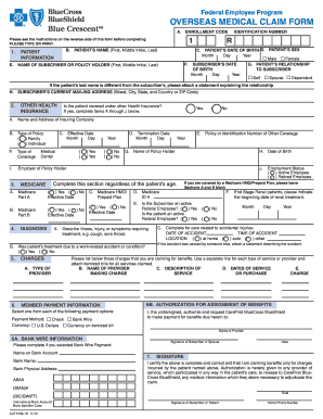 19 Printable Medical Claim Form Blue Cross Blue Shield