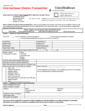 19 Printable Unitedhealth Group International Claims Transmittal Forms 