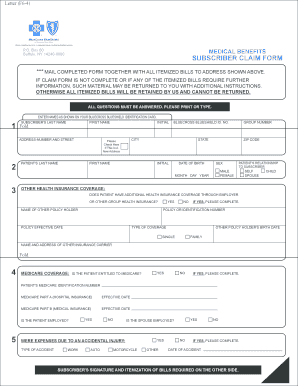 20 Printable Bcbs International Claim Form Templates Fillable Samples 