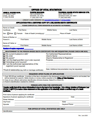 20 SAMPLE Death Certificates In PDF