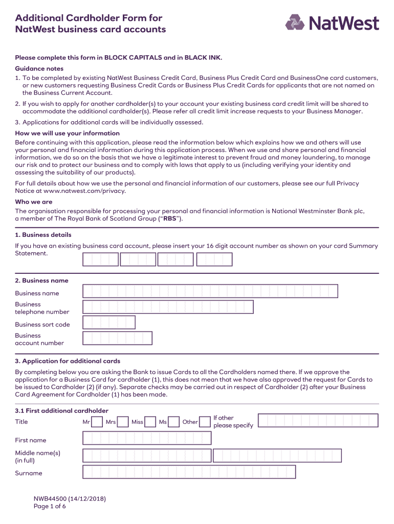 2018 2022 Form UK NatWest NWB44500 Fill Online Printable Fillable 