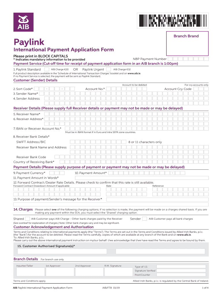 2019 2021 Form IE Alied Irish Banks AIB I FT8 Fill Online Printable 