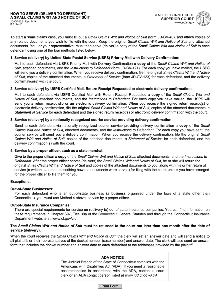 2019 2023 Form CT JD CV 122 Fill Online Printable Fillable Blank 