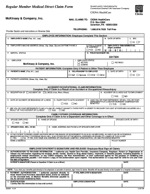 24 Printable Cigna Medical Claim Form Templates Fillable Samples In 