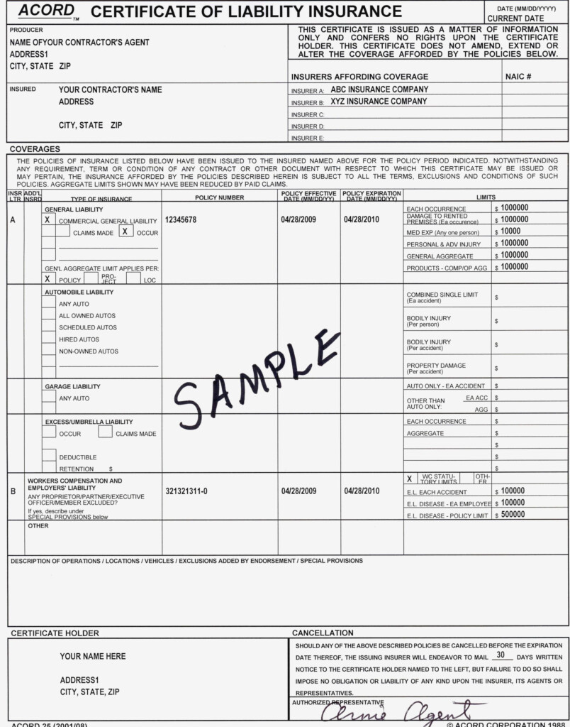 Accord Commercial Insurance Application Financial Report