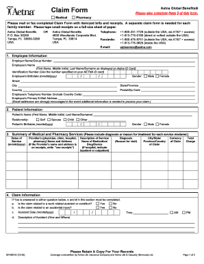 Aetna Claim Form Gr 68069 Fill And Sign Printable Template Online