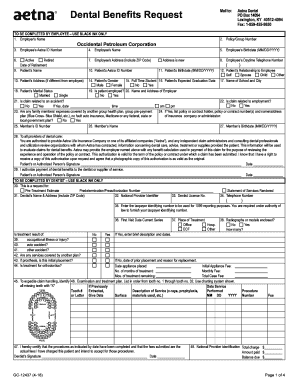 Aetna Dental Claim Form Fill Out And Sign Printable PDF Template 