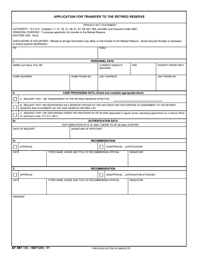 Af Form 245 Fill Online Printable Fillable Blank PdfFiller