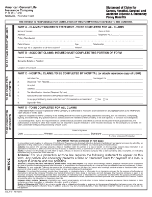 Aig Benefit Claim Form Fill Online Printable Fillable Blank