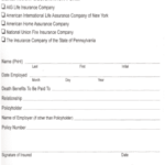 Aig Change Of Beneficiary Form Fill Online Printable Fillable