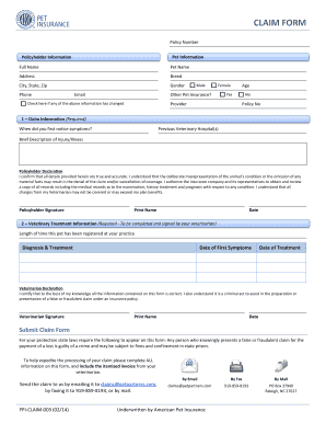 AKC Pet Insurance PPI Claim 003 2014 2023 Fill And Sign Printable 