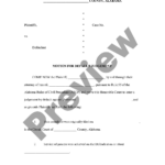 Alabama Motion For Default Judgment For Failure To File Answer Al