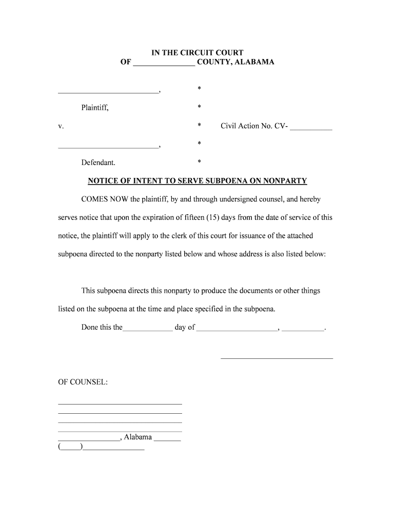 ALABAMA SMALL CLAIMS COURT RUSSELL COUNTY Form Fill Out And Sign