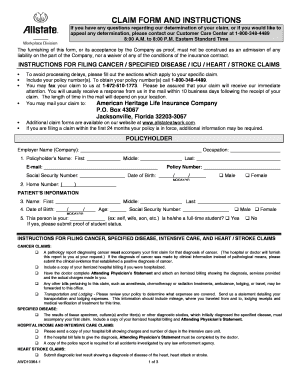 Allstate Wellness Claim Form Fill Online Printable Fillable Blank 