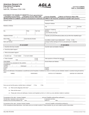 American General Life Insurance Nashville Tn Fill And Sign Printable 