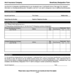 Arch Insurance Group Beneficiary Designation Form Fill And Sign