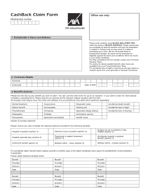 Axa Ppp Claim Form Fill Online Printable Fillable Blank PdfFiller