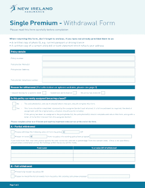 Bank Of Ireland Life Encashment Form Fill Online Printable Fillable