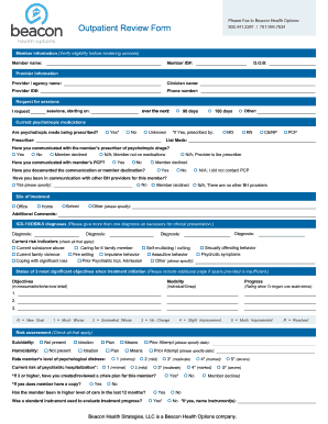 Beacon Health Strategies Provider Phone Number Form Fill Out And Sign 