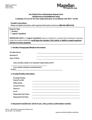 Behavioral Health Outpatient Prior Authorization Form Magellan 