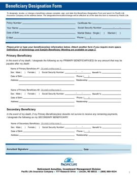 Beneficiary Designation Form Pacific Life FlipHTML5