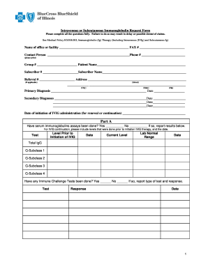 Blue Cross Blue Shield Of Illinois And Ivig Form Fill Out And Sign 