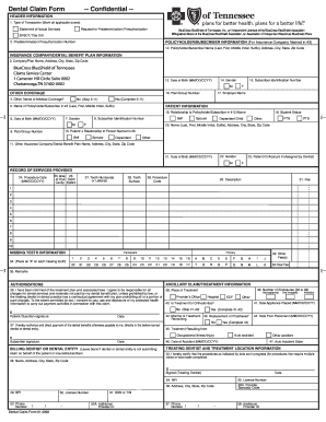 Blue Cross Dental Claim Form Fill And Sign Printable Template Online