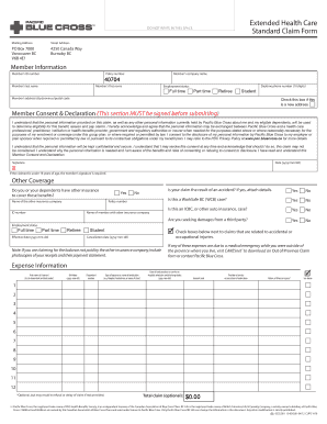 Blue Cross Forms Bc Fill Online Printable Fillable Blank PdfFiller