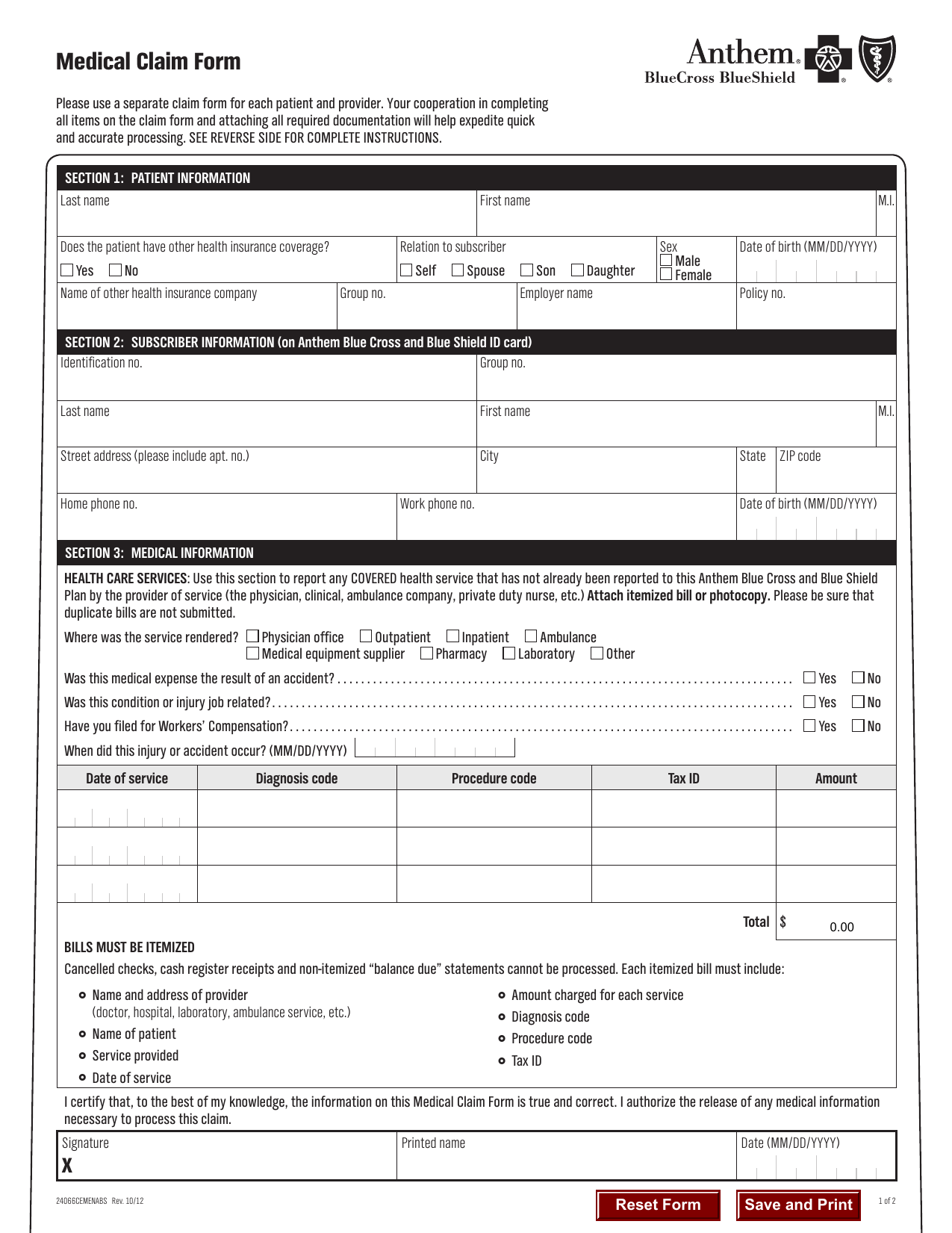 Blue Cross Overseas Medical Claim Form Designrodier