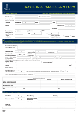 BNZ Travel Insurance Claim Form Fill And Sign Printable Template Online