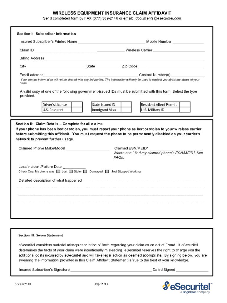 Boost Mobile Claim Affidavit Fill Out Sign Online DocHub