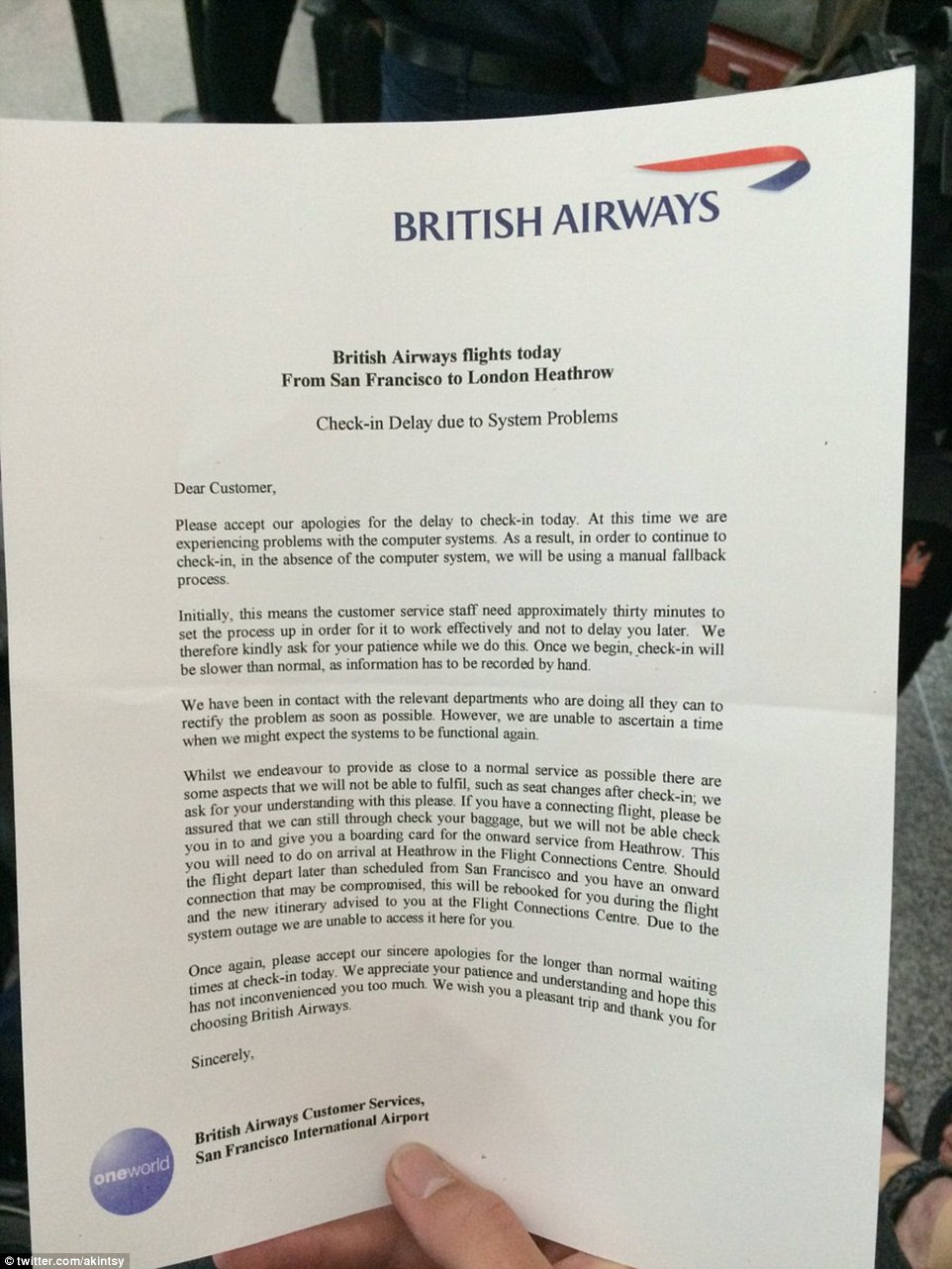 British Airways Passengers Facing Significant Delays As IT Glitch 