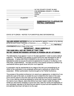 Broward County Summons Form Edit Fill Print Download Top Forms In 