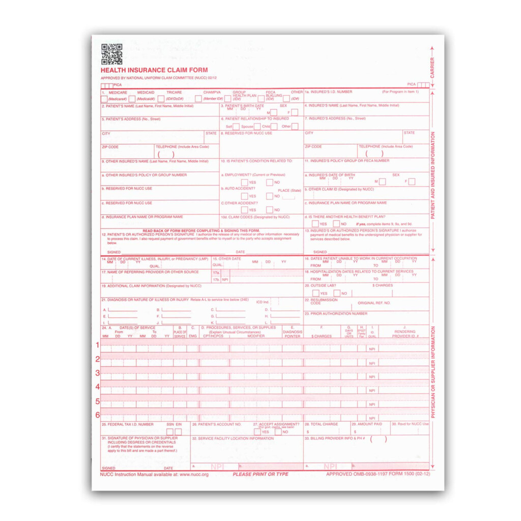 Buy New CMS 1500 Cl Forms HCFA Version 02 12 1000 Per Box Online At 